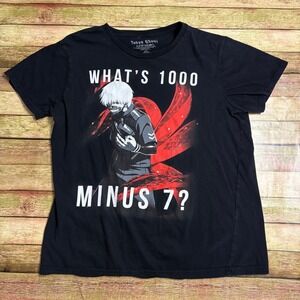 Tokyo Ghoul Ken Kaneki 1000 Minus 7 Funimation Black Graphic T-Shirt Small